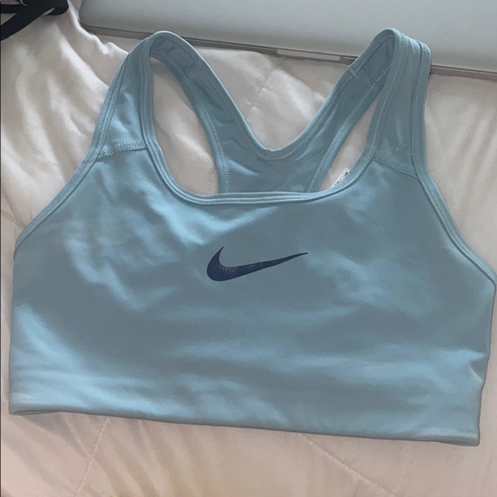 blue nike sports bra